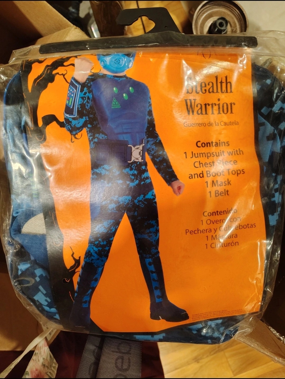 Stealth Warrior Blue Camo Jumpsuit Costume Size M (8)